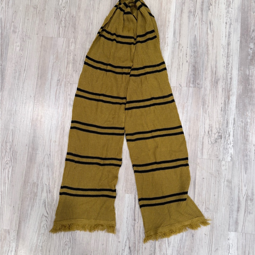 Kids Yellow and Black Striped Costume Scarf